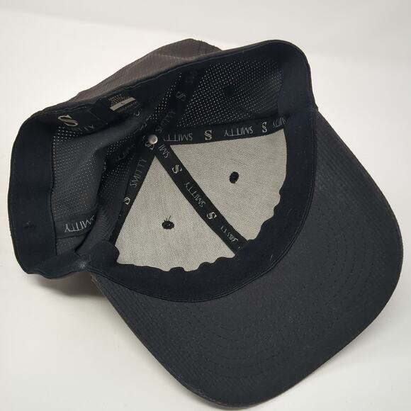 Smitty Fitted Baseball Cap Black Large Lightweight 6 Panel Blank Polyester - Picture 7 of 9